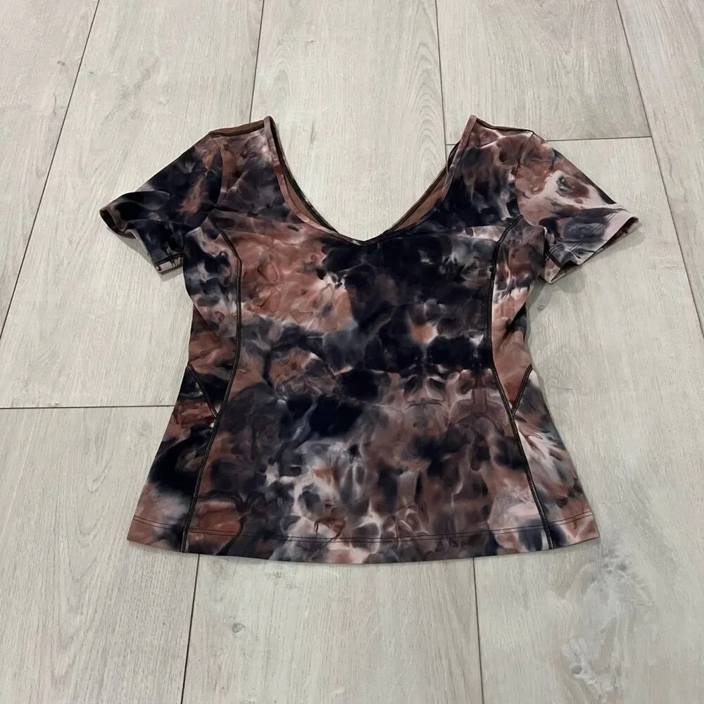 Lululemon Align Mesh Diamond Dye Seashell Smoky Topaz Graphite Grey 6